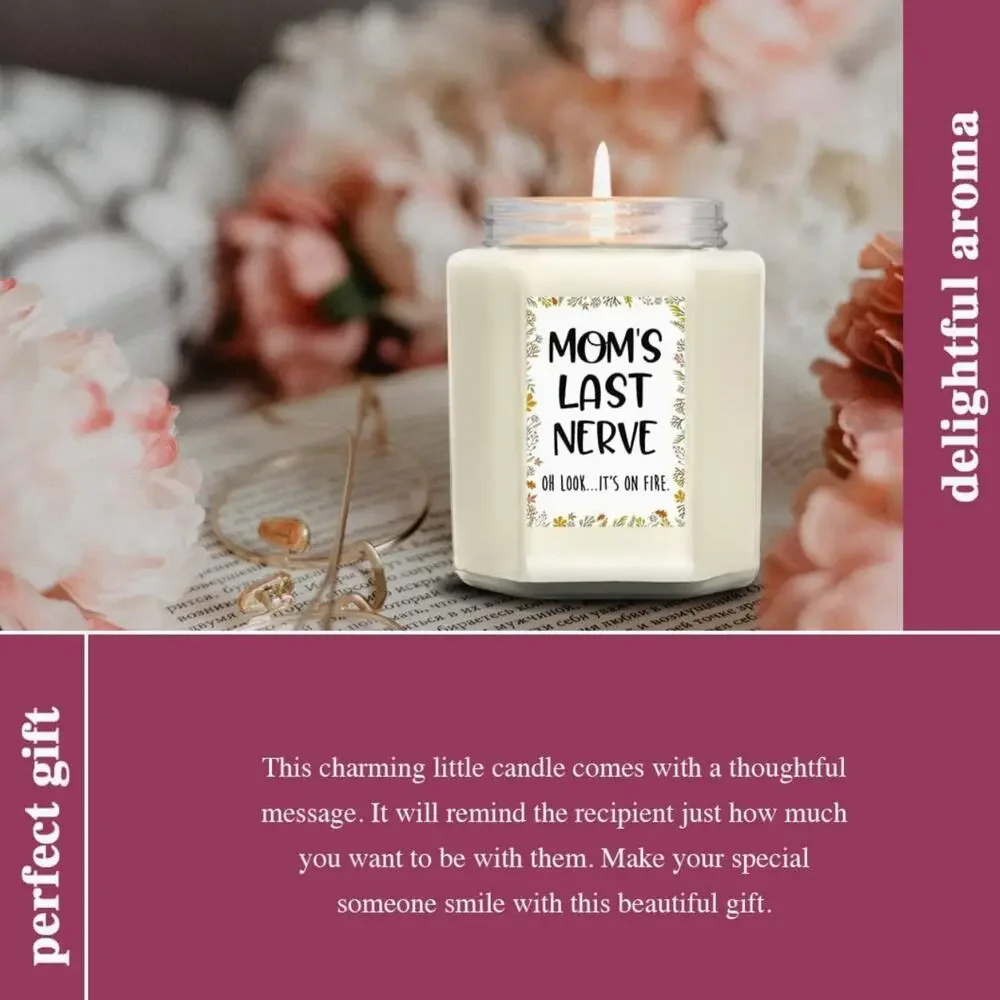 Candle for Mom Lavender Soy Mothers Day‎ Gift Glass Jar Funny Joke Last Nerve